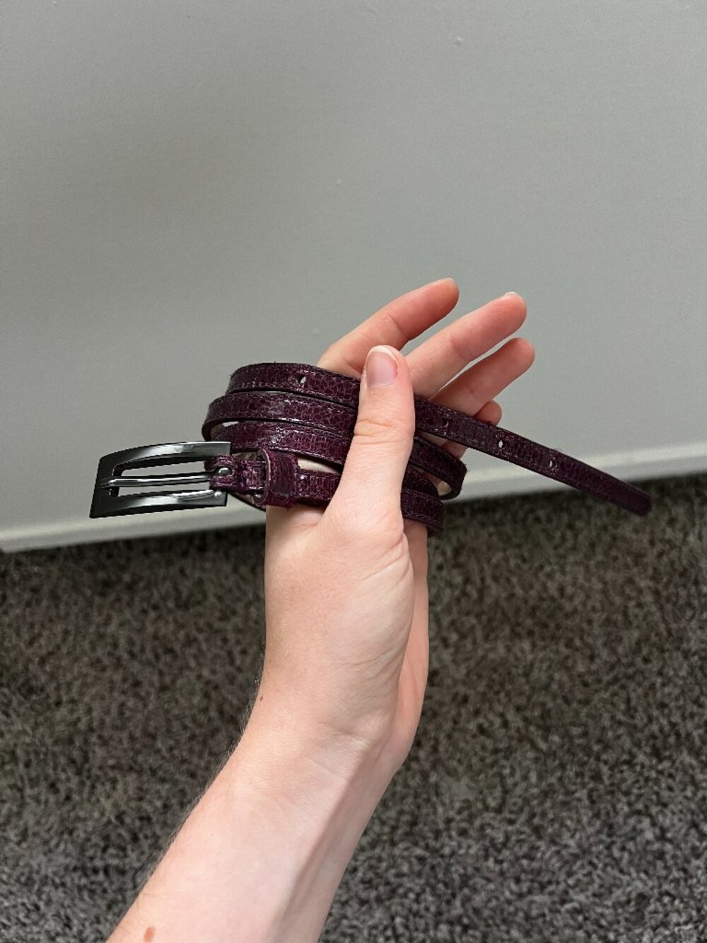 Women's Purple and Burgundy Belt